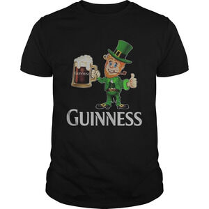 St Patricks Day Leprechaun Drinking Guinness Shirt
